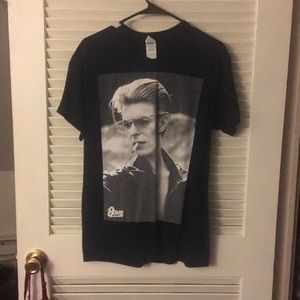 David Bowie Smoking Crew Neck T-Shirt